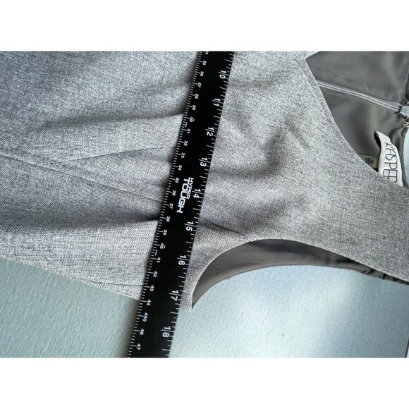 KASPER Women's Office Dress Petite Gray Sleeveless Sheath Lined Back Zip Size 6P - Picture 9 of 16